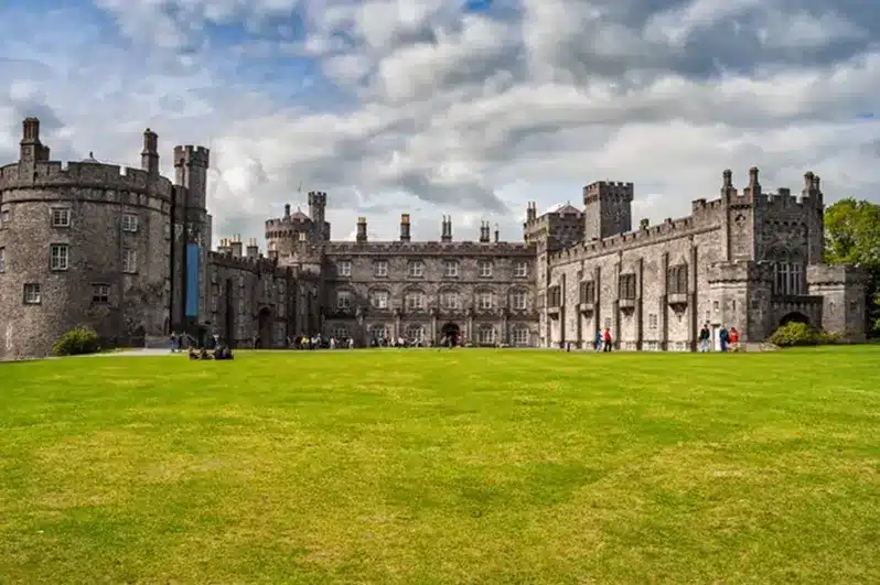Kilkenny Castle, shrouded in dramatic clouds, stands as a testament to Ireland's rich history and heritage.