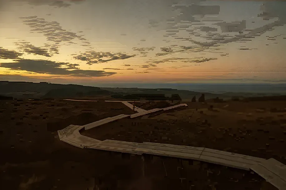 Slieve Bloom Mountains Ridge of Capard kinnity sunset