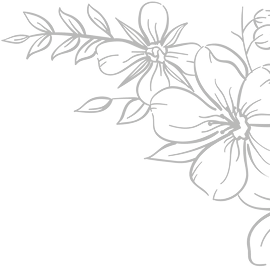 Decorative flower background on the right side