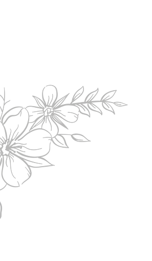 Decorative flower background on the left side